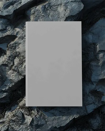 Magazine Cover Mockup On A Rough Stone Surface With Design Space 0192