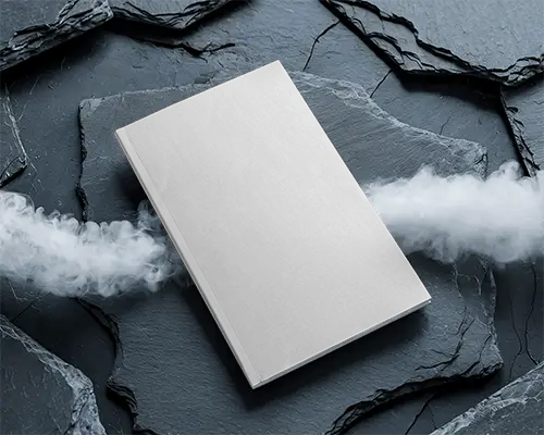 Smoke Encased Magazine Mockup With Cover Design Under A Dark Veil 0194