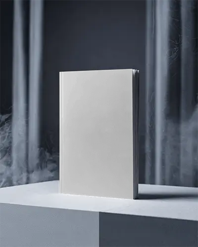 Magazine On A Stand Mock Up With Cover Design Under A Soft Focus Background 0195