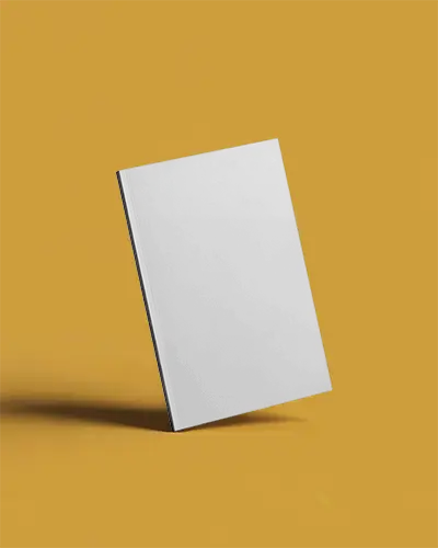 Sleek Minimalistic Magazine Mockup Floating On Solid Background For Design Presentations