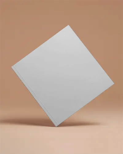 Square Magazine Mockup Floating Minimal Modern Book Design Psd Digital Template