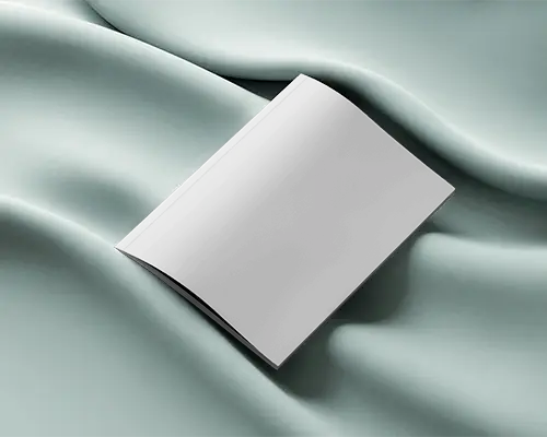 Soft Satin Background Elegant Magazine Mockup Flat Lay Modern And Minimal Appeal