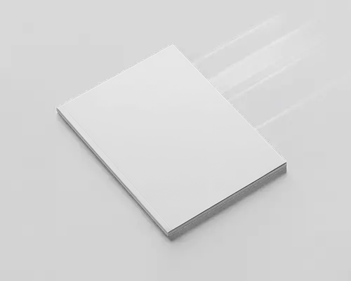 Clean Motion Blur Effect Magazine Mockup On Pure White Background Moving Forward