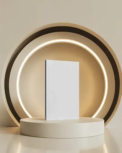 standing-magazine-mockup-on-glowing-cream-podium-with-concentric-arches-and-soft-light