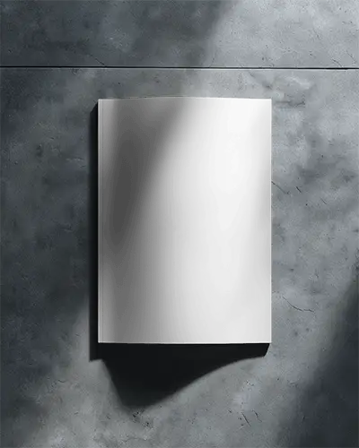 Magazine Mockup On Concrete Wall Minimal Studio Light