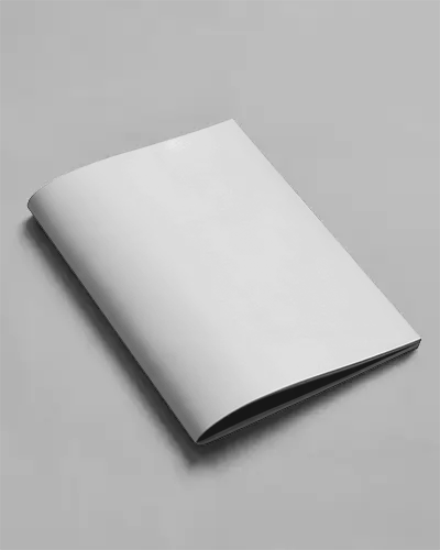 High Quality Magazine Mockup With Folded Spine Perfect For Branding And Advertising Display