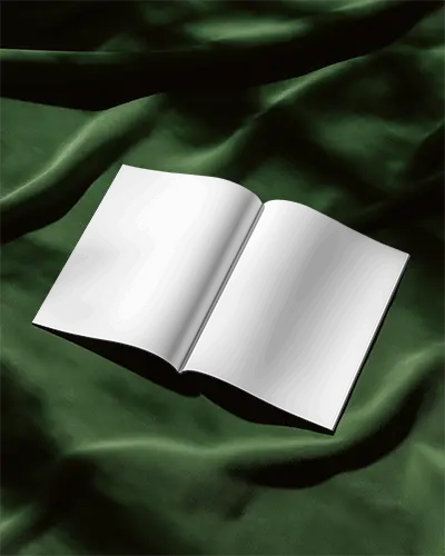 Blank Magazine Mockup On Soft Textured Fabric For Design Presentation Ideas