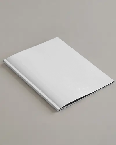 Modern Magazine Design Template Mockup Placed Flat With Clean Smooth Cover Texture Background