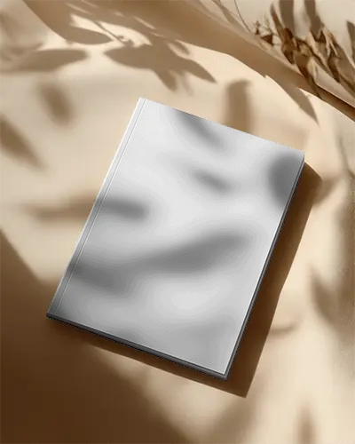 Elegant Soft Fabric Background With Magazine Mockup For Minimalist Design Display