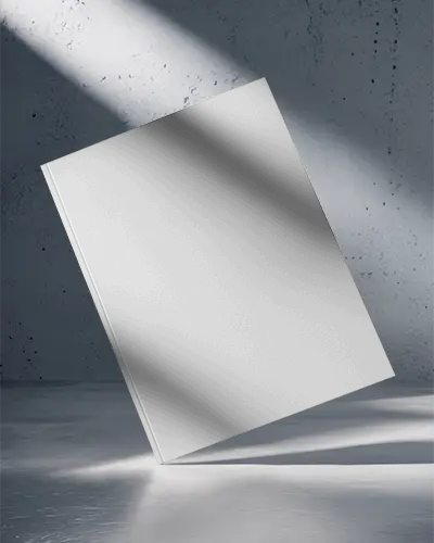 Modern Floating Magazine Mockup With Minimalist Shadow Effect For Design Presentation