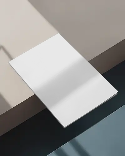 Minimalistic Magazine Mockup Layout With Shadow And Flat Surface Display For Designers