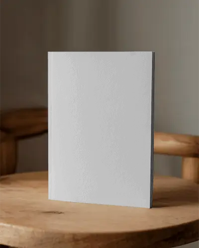 Blank Magazine Mockup On Rustic Wooden Table Minimalist Style Photography Layout