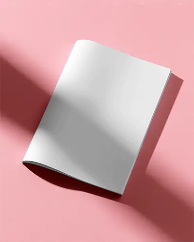 Professional Stylish Magazine Mockup On Minimalist Pastel Background For Design Presentation