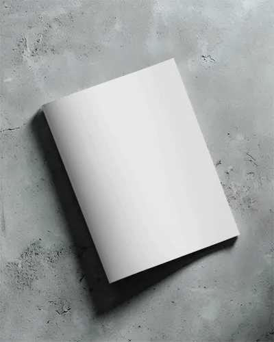 Realistic Stylish Magazine Mockup Angled On Industrial Concrete Floor For Design Preview