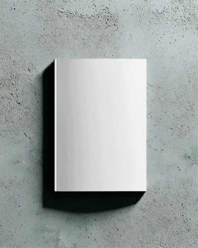 Blank Cover Magazine Mockup Floating Over Textured Surface For Branding Ideas