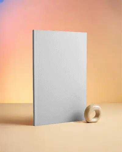 Modern Magazine Mockup With Minimalist Design And Abstract Decor For Creative Showcase