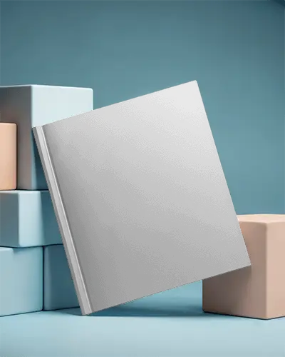 Premium Hardcover Magazine Mockup Displaying Clean Minimalist Design For Branding