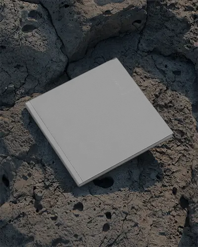 Square Magazine Mockup On Textured Surface Stylish Print Publication Presentation