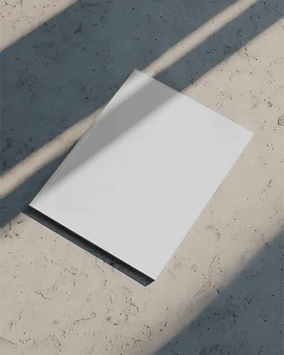 Minimalistic Magazine Mockup On Textured Surface With Natural Light Shadow Effect