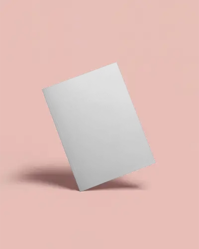 Floating Magazine Mockup With Simple Clean Cover Design For Presentation