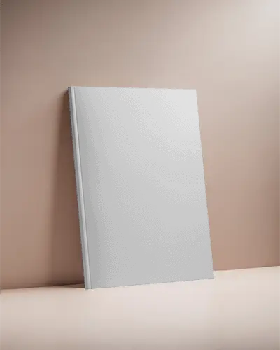 Premium Hardcover Magazine Mockup With Minimalist Background For Design Presentations