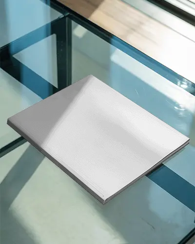 Sleek Magazine Mockup On Reflective Glass Surface Modern Design Display