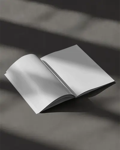 Clean Minimal Magazine Mockup With Soft Shadow And Smooth Paper Texture Visual