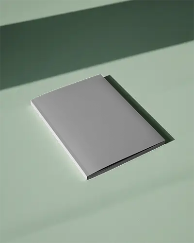 Minimalistic Magazine Mockup With Flat Lay Shadow Effect For Clean Design Display