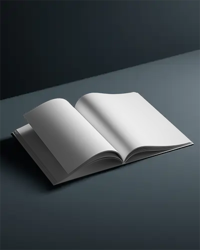 Sleek Open Magazine Mockup With Empty Pages For Design And Branding Presentations