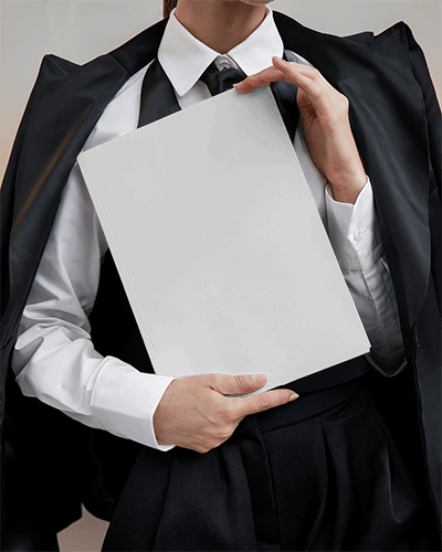 Sci Fi Magazine Mockup Tech Inspired Cover Design In Classic Black And White Outfit