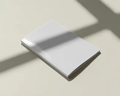 Sunlit Floor Magazine Mockup With Window Light Shadows Minimal Interior Editorial Aesthetic