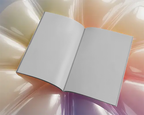 High Quality Magazine Mockup With Open Blank Pages For Design Presentation Use