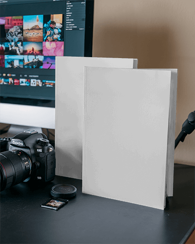 Studio Desk Magazine Mockup Creative Photography And Design Elements In Frame