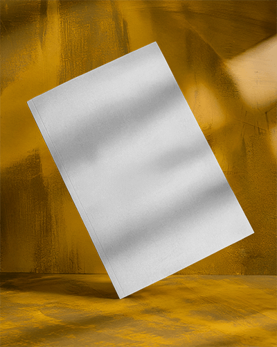 Modern Illustration Magazine Mockup Artistic Cover With Paintbrush And Vibrant Color Scheme