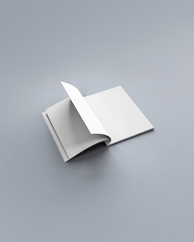 Angled Open Magazine Mockup Clean Minimal Display On Gray Backdrop