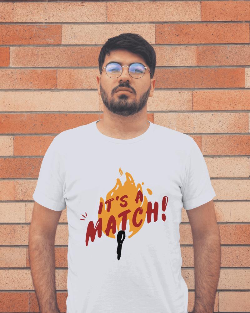 Indian Tshirt Mockup With Red Wall