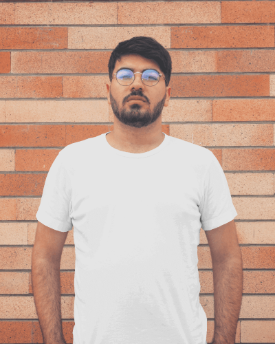 Indian Tshirt Mockup With Red Wall