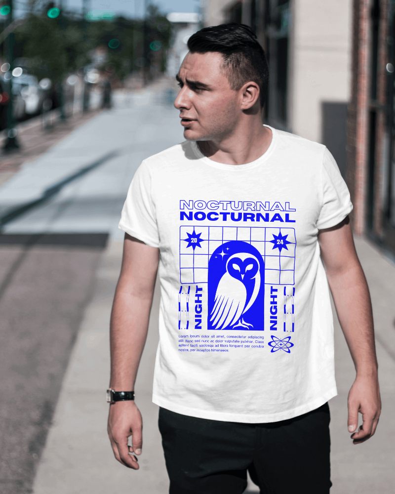 Tshirt Mockup Of Man In Street