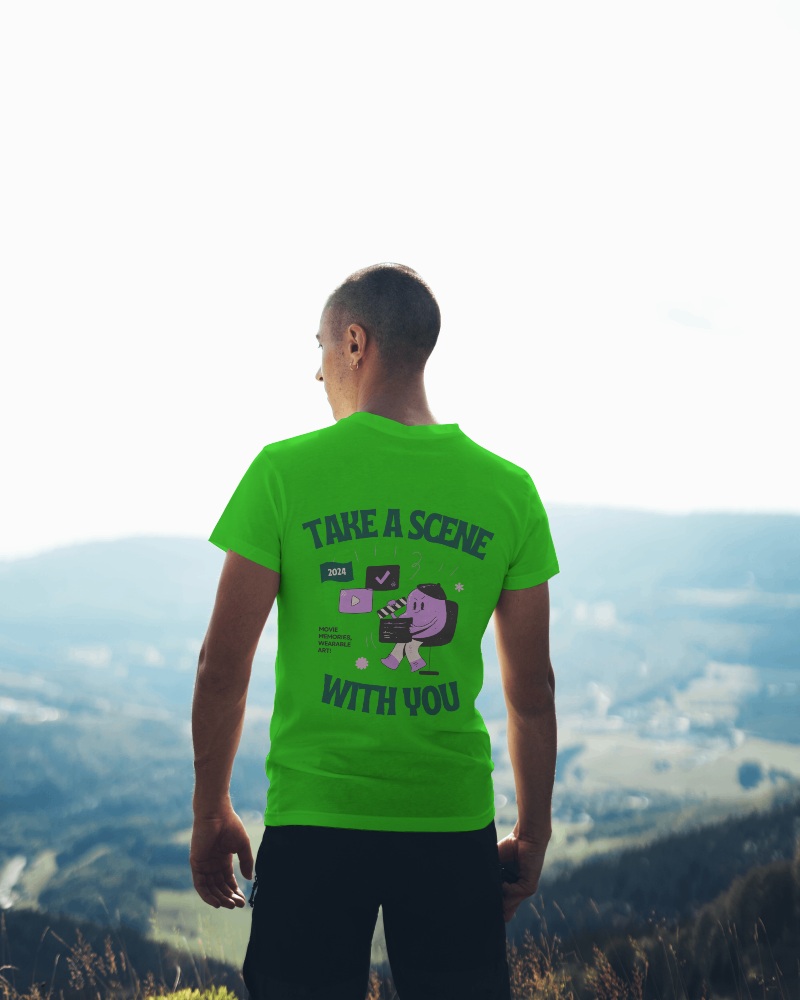 Bald Man Tshirt Mockup Landscape View