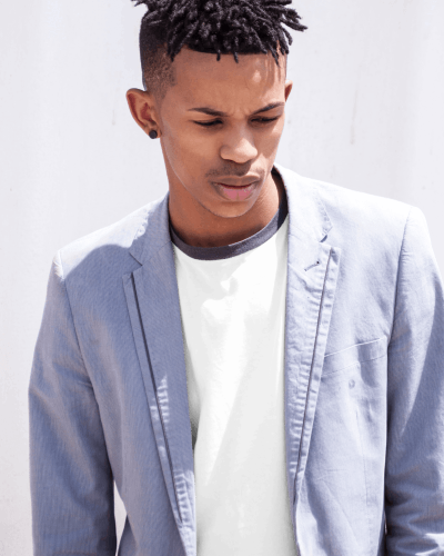 African Man Tshirt Mockup With Blazer