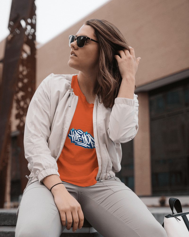 Tshirt Mockup Brand Photoshoot With Woman