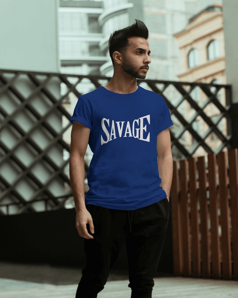 Indian Man Posing In Tshirt Mockup Outdoor