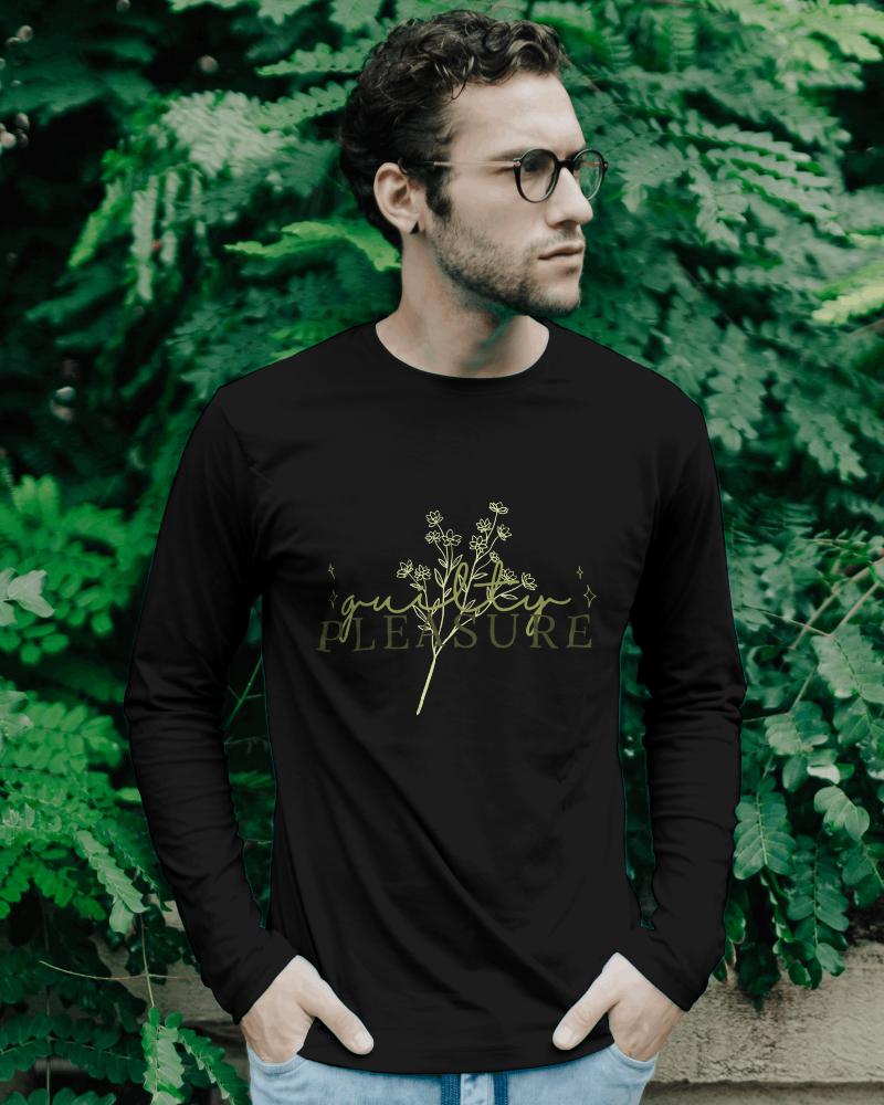 Full Sleeve Tshirt Mockup Of Man With Glasses