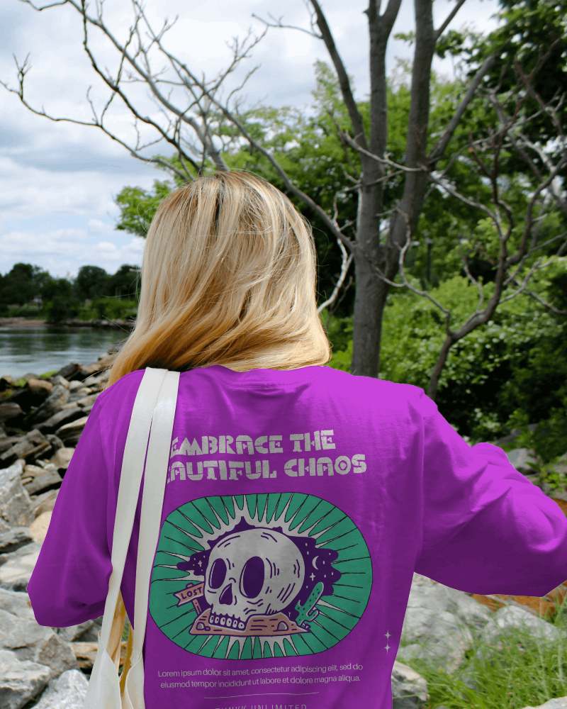 Tshirt Mockup Of Woman With Totebag