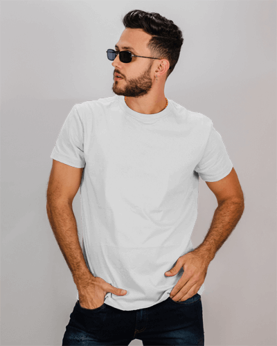 Male Model Tshirt Mockup For Photoshoot Of Round Neck Tshirt