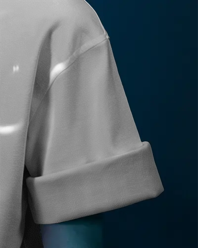 Premium Sleeve Design Mockup Tshirt Folded Cuff Highlighted Under Futuristic Light Effects