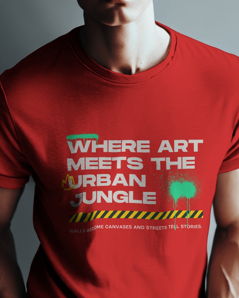 Closeup Of Round Neck Tshirt Mockup