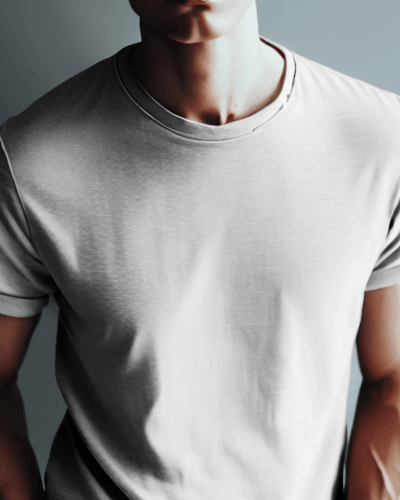 Closeup Of Round Neck Tshirt Mockup
