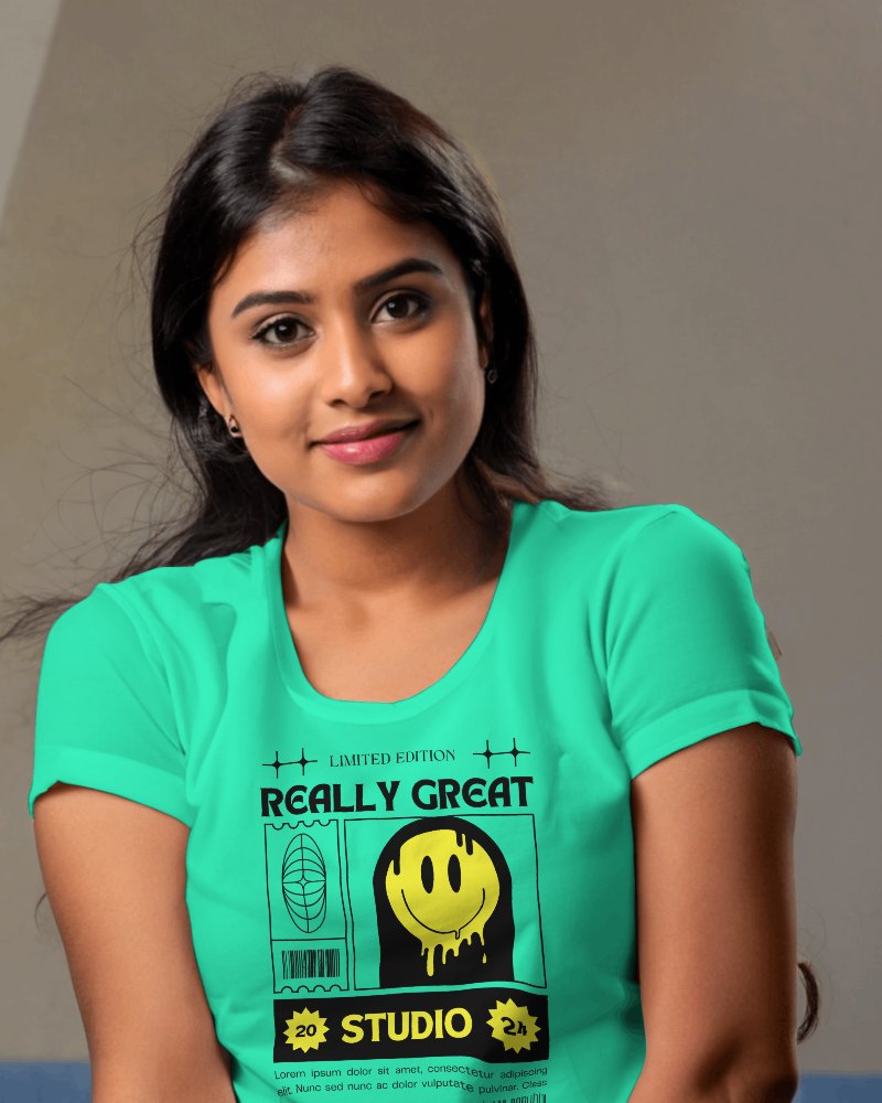 Indian Girl Tshirt Mockup