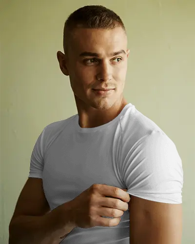 Athletic Men Sport Tshirt Mockup Front View